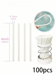 100 piezas Palitos de piruleta de acrílico, palitos transparentes para piruletas de pastel y caramelos, agitadores de cóctel reutilizables, adecuados para bodas, Navidad, cumpleaños, decoración de pasteles, chocolate, galletas, postres DIY - Multicolor - Ver 16