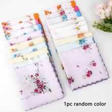 11-Inch Vintage Style Floral Pattern Handkerchief For Women, With Embroidered Scalloped Edges, Suitable For Tea Parties, Weddings And Other Occasions,Festival,Travel,Disco,Graduation Outfit - Multicolor - View 11