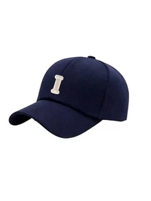 1 buah Topi Baseball Dasar Unisex dengan Patch Huruf A-Z, Dapat Diatur, Menyerap Keringat, Ringan, Melindungi dari Sinar UV, Topi Bertepi Lebar, Cocok untuk Mendaki Gunung dan Liburan Pantai - Navy Blue - View 19