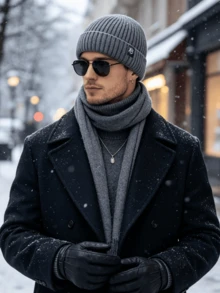 1 mũ len beanie nam màu trơn gắn nhãn NY, đa năng, phù hợp mặc hàng ngày và phối đồ mùa thu/đông, giữ ấm, mũ thời tiết lạnh đa dụng - Chữ cái - Xem 3