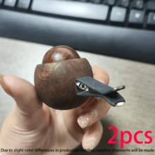 Original Handmade Car Small Round Egg-Shaped Diffuser Wood, Natural Black Walnut Color Car Aromatherapy Diffuser, Car Air Vent Diffuser, Car Interior Fragrance Essential Oil Diffuser Wood, Fragrance-Free - A - View 10