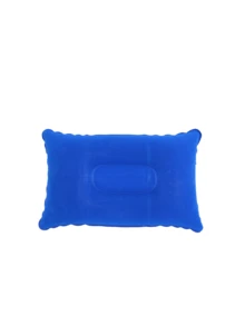 Flocked PVC Rectangular Inflatable Pillow, Multi-Color Portable Foldable Travel Cushion, Quick Inflation Soft Headrest, Suitable For Camping, Airplane, Commuting, Office Nap And Outdoor Use - Multicolor - View 17