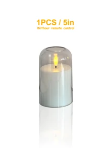 1pc/2pcs/3pcs Flameless LED Candles With Remote Control And Timer, Upgraded Water Drop Shaped Wick, Battery Operated Electronic Candles (Batteries Not Included), Suitable For Home Decor, Fireplace Mantel, Dining Table Centerpiece, Wedding, Garden, Christmas, Halloween Decoration, Party Decoration - Transparent - View 13