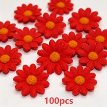 20/100pcs Artificial White Daisy Headpiece, Suitable For Hat Decoration, Cake Decoration, DIY Handicraft Decoration, Indoor Decoration Aesthetics, Graduation Gift Decoration Flowers, Bedroom Decoration, Wedding Decoration, Yellow Small Daisy Flower Whole Pack Wholesale, Handmade Woven Flower Garland, Dessert Table Backdrop, Photography Props Floral Accessories, Durable Non-Fading Decorative Flower Head, Artificial Small Daisy - Small Daisy Flower Head - View 24