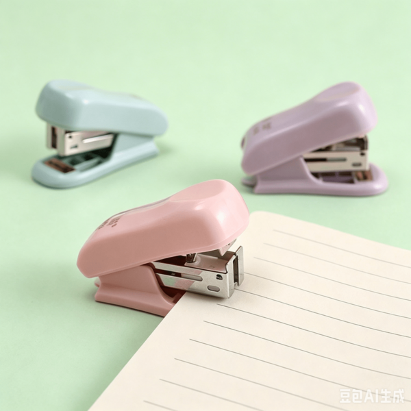 1 buah Perlengkapan Sekolah Penting Coquette Kawaii Kartun Panda Beruang Kelinci Set Stapler Mini dengan Staples, Warna Pastel Acak Stapler Kecil Portabel Lucu, Perlengkapan Alat Tulis Estetik untuk Meja Asrama Siswa, Kelas, Kantor, Hadiah Liburan