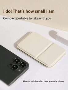 1pc - Foldable Makeup Mirror, Portable Handheld Makeup Mirror, Minimalist Style Makeup Mirror, Suitable For Dorm And Desktop, Foldable, Economical, Suitable For Makeup, Room Decor, Vanity, Travel And Bedroom Use, Makeup Accessories, Mini Portable Small Mirror, Good Value, Christmas Gift, Makeup Tools, Special Offer, Women's Gift, Holiday Gift, Travel Essential. - Multicolor - View 3