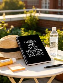 Fashionable Black Spiral Notebook - 5.5x8.3 Inches, Perfect Gift For Women And Girls, Elegant Journal | Cute Aesthetic | Spiral Bound - 5.5x8.3 Inches, With Day Of The Week, Weather, Memo Number And Date Markers, School Supplies, Back To School - Multicolor - View 5