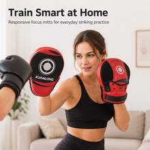 XuanLong Thickened Anti-Explosion PU Cushion EVA Boxing Punching Target, Adult Muay Thai Combat Training Training, Breathable Sandwich Mesh Fabric Sweat-Absorbing Shock-Absorbing Anti-Impact, Multiple Colors Available, Single/Pair Set, Home/Gym Sandbag Striking Combat Practical Training Protective Target - Multicolor - View 3