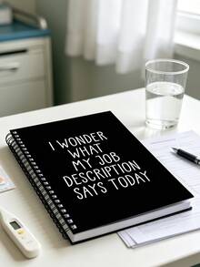 Fashionable Black Spiral Notebook - 5.5x8.3 Inches, Perfect Gift For Women And Girls, Elegant Journal | Cute Aesthetic | Spiral Bound - 5.5x8.3 Inches, With Day Of The Week, Weather, Memo Number And Date Markers, School Supplies, Back To School - Multicolor - View 6
