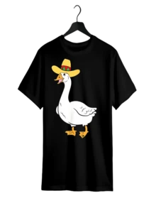 Joyful Goose Pun T-Shirt – Premium 100% Cotton For Comfort - 黑色 - 查看 1