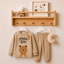 Kit de moletom 10 peças conjunto completo com calça e agasalho estampado criança infantil para meninas de 06 até 10 ANOS - Multicolorido - Visão 6