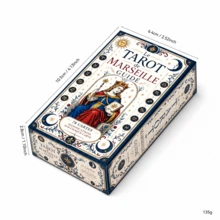 Dek Tarot Prancis dengan Makna di Setiap Kartu, 78 Kartu, Set Tarot Pembelajaran Klasik Terinspirasi Marseille, Posisi Tegak dan Terbalik, Kata Kunci dengan Buku Panduan untuk Pembacaan Intuitif - Royal Blue - View 2