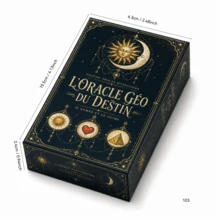 French LOracle Geo Du Destin French Oracle Cards 61 Illustrated Divination Deck With Guidebook Celestial Tarot Style Cartomancy Cards For Beginners Love Career Daily Guidance Spiritual GiftLOracle Geo Du Destin - Navy Blue - View 2
