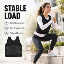 Xuanlong Adjustable Weighted Vest, Multi-Pocket Independent Slots, Thickened Oxford Cloth Training Vest, Home Fitness And Strength Training, Adult Sports Enthusiasts, Squat Core Strength And Weighted Progression Exercises, Steel Plates Not Included - Black - View 4