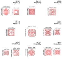 Vintage Geometric Floral Square Polymer Clay Cutter, Suitable For DIY Bohemian Style Earrings And Soft Clay Craft Material Making - Geometry - View 2