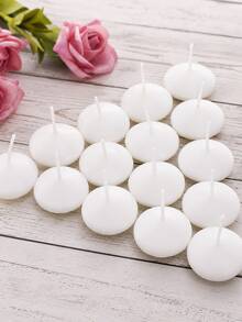 1/5/12/24/36/48/96pcs Floating Ball Scented Candles, Water Floating Tea Lights, Romantic Wedding Decoration Candles, Hotel Dinner Party Table Centerpiece Decor - White - View 4