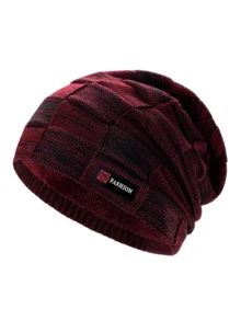 1pc Unisex Autumn/Winter Warm Thermal Lined Knitted Hat With Ear Flaps, Windproof And Versatile Beanie For Daily Outdoor Wear - Multicolor - View 13