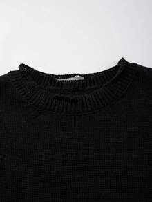 ANDREILEE Men's Unisex Knitted Crew Neck Short Sleeve Top Street Casual Car Print Pattern Sweater T-Shirt Spring Summer - Black - View 5