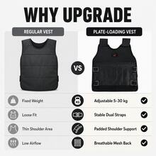 Xuanlong Adjustable Weighted Vest, Multi-Pocket Independent Slots, Thickened Oxford Cloth Training Vest, Home Fitness And Strength Training, Adult Sports Enthusiasts, Squat Core Strength And Weighted Progression Exercises, Steel Plates Not Included - Black - View 9