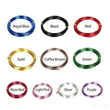 2mm X 5m Gold/Silver/Black Plated Bendable Flexible Craft Metal Wire, Suitable For Jewelry Making, Beading And DIY - A - View 10