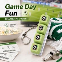 Keyboard Stress Relief Toy, Football Style Loud Clicky Keychain, Pressure Release Clicking Keyboard, Improve Focus And Relieve Anxiety, Suitable For Library, Office And Home - Multicolor - View 6