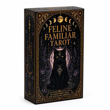 Feline Familiar Tarot Deck 78 Cards Cat Themed Tarot Cards For Beginners Mystic Feline Divination Deck Witchy Oracle Style Card Set With Moon Magic Artwork Spiritual Reading - Royal Blue - View 8