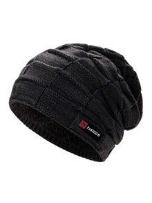 1pc Unisex Autumn/Winter Warm Thermal Lined Knitted Hat With Ear Flaps, Windproof And Versatile Beanie For Daily Outdoor Wear - Multicolor - View 7