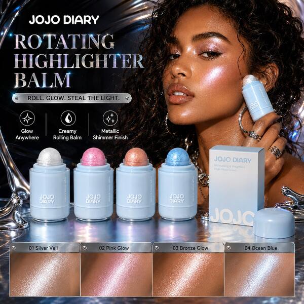 JOJO DIARY Poudre Enlumineur Twist, Paillettes Fines Nacrées Haute Brillance, Convient Pour les Yeux, le Visage et le Corps, Convient à Tous les Types de Peau, Crée un Look de Maquillage 3D, Essentiel pour Halloween, Noël, Cosplay