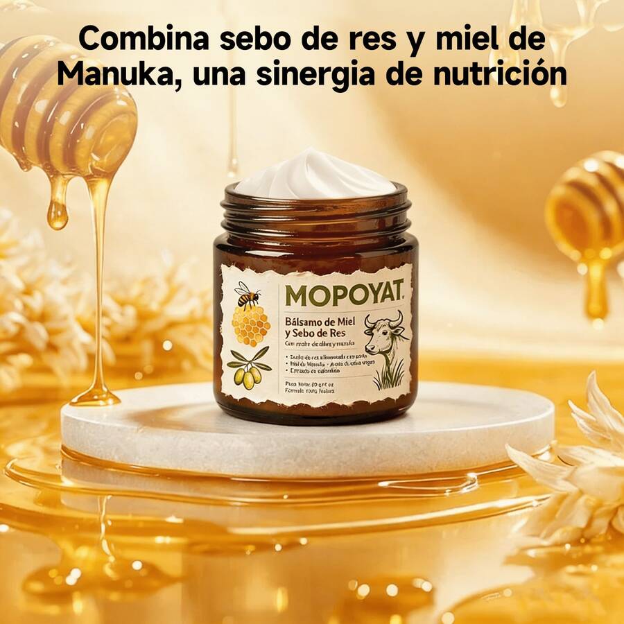 60g gramos de crema de sebo de vacuno alimentado con pasto elaborada artesanalmente, con miel y sebo de vacuno | 100 % pura y natural, ideal para pieles extremadamente secas y agrietadas | Hidratante y humectante, apta para rostro, cuerpo, manos, labios y talones, unisex.