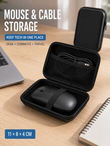 1pc Shockproof Portable Wireless Mouse Protective Case/Cover, Multi-Functional Data Cable And Digital Accessories Storage Box/Bag, Suitable For Mouse, Power Bank/Plug, Travel Tech Storage Bag, Laptop Accessories, Office Essentials, College Supplies, Back To School - Multicolor - View 10