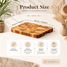 A High-Aesthetic Compact Cheese Tray, Multi-Functional Practical Cutting Board. Suitable For Processing Vegetables, Meat, Fruit, Bread, Cheese, Seafood And Other Foods. Exquisite Design, Can Be Used As A Cutting Board Or Display Platter, Multi-Purpose. Durable And Easy-To-Clean Surface - Suitable For Home And Commercial Kitchen Use. - View 9