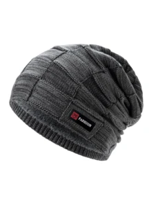 1pc Unisex Autumn/Winter Warm Thermal Lined Knitted Hat With Ear Flaps, Windproof And Versatile Beanie For Daily Outdoor Wear - Multicolor - View 11