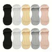 Women's Ultra-Invisible Thin Silicone Non-Slip Low-Cut Solid Color Socks, Suitable For Summer Pairing With High Heels And Loafers - Multicolor - View 14