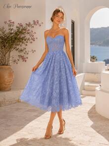 Periwinkle Riviera Lace - biru-ungu - View 4