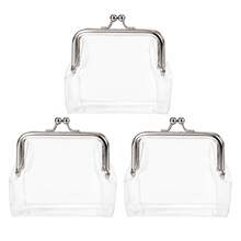 3 túi đựng tiền xu trong suốt khóa bấm, túi lưu trữ mini chống nước, túi đựng mỹ phẩm, thẻ, chìa khóa và vật dụng nhỏ cầm tay - Một kích cỡ phù hợp cho tất cả - Xem 7