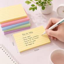 6 Pack Lined Notebooks, 100 Sheets Each, 6 Macaron Colors, 3x5 Inch Memo Cards, No Glue, Thick Paper, Suitable For School, Office, Study And Daily Planning, Back To School - one-size - View 2