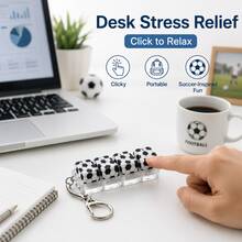 Keyboard Stress Relief Toy, Football Style Loud Clicky Keychain, Pressure Release Clicking Keyboard, Improve Focus And Relieve Anxiety, Suitable For Library, Office And Home - Multicolor - View 9