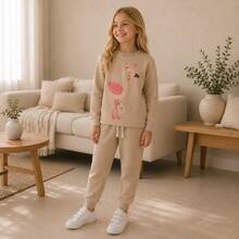 Kit de moletom 10 peças conjunto completo com calça e agasalho estampado criança infantil para meninas de 06 até 10 ANOS - Multicolorido - Visão 10