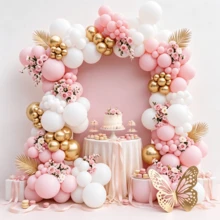 Multi Scene Gold Pink White Balloon Garland Kit 130Pcs For Wedding Birthday Baby Shower Spring Summer Autumn Winter Festival Styling - Multicolor - View 4