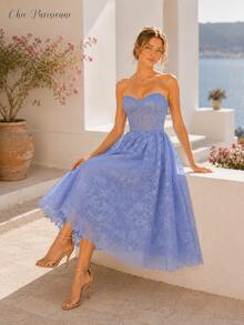 Periwinkle Riviera Lace - biru-ungu - View 7