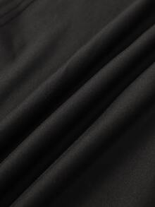 Women's Casual Printed Style, Black Short-Sleeve T-Shirt - 黑色 - 查看 4