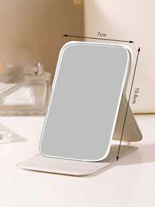 1pc - Foldable Makeup Mirror, Portable Handheld Makeup Mirror, Minimalist Style Makeup Mirror, Suitable For Dorm And Desktop, Foldable, Economical, Suitable For Makeup, Room Decor, Vanity, Travel And Bedroom Use, Makeup Accessories, Mini Portable Small Mirror, Good Value, Christmas Gift, Makeup Tools, Special Offer, Women's Gift, Holiday Gift, Travel Essential. - Multicolor - View 6