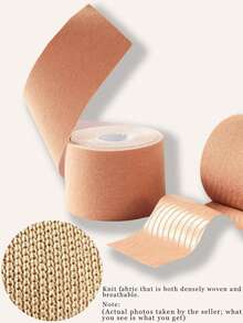 Women's Invisible Self-Adhesive Breast Lift Tape, Enhancing Cleavage Strapless Bra Pads - Khaki - View 9