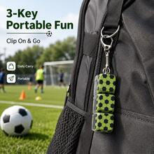 Keyboard Stress Relief Toy, Football Style Loud Clicky Keychain, Pressure Release Clicking Keyboard, Improve Focus And Relieve Anxiety, Suitable For Library, Office And Home - Multicolor - View 3