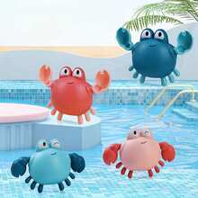 Cute Wind-Up Water Toys Set, Backstroke Frog, Little Crab, Clownfish, Little Turtle Baby Bath Water Play Set - Multicolor - View 2