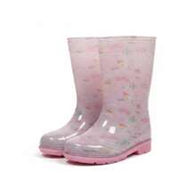 Kid's Rain Boots - Baby Pink - View 4