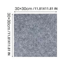 10片自黏式地毯方塊 30cm 淺灰色 互鎖式地板磚 適用於居家辦公室 - 淺灰色 - 查看 2