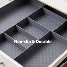 Multifunctional Universal Drawer Liner, Waterproof, Oil-Proof, Mildew-Proof, Non-Slip, With Precise Scale For Easy Cutting, Washable And Reusable, Suitable For Cabinets, Shoe Racks, Refrigerator Shelves, Storage Cabinets, All-In-One Home Storage Protection Mat - View 4