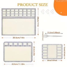 KLONKEE 2/4pcs Felt Beading Mat Set + Jewelry Scoop With Tweezers, Beading Tray With Centimeter And Letter Scales, Sturdy And Durable, Independent Compartments (Large, Medium, Small Sizes), For Jewelry Making And Beading Materials - Multicolor - View 2