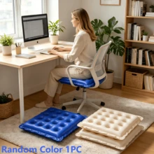 Inflatable Air Hole Seat Cushion,Chair Cushion, Butt Pillow, Pressure Relief Breathable PVC Square Seat Pad For Office Chair Wheelchair - Random Color - View 2